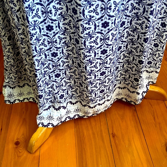 🌟SOLD🌟 Seed Heritage Blue & White Print Wrap Maxi Dress Sz 10 - Picture 8 of 11